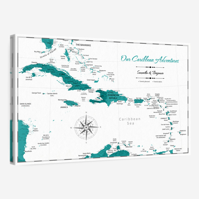 Lumière personnalisée «I Pin» Caraïbes Ameere, H 16 po x l 24 po, Oui