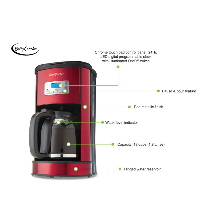 betty crocker red coffee maker