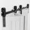 Ensemble de quincaillerie de porte de grange pliable noire (portes non incluses)