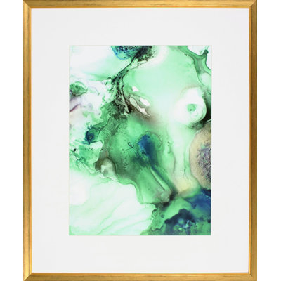 Mint Bubbles 4 - peinture encadrée