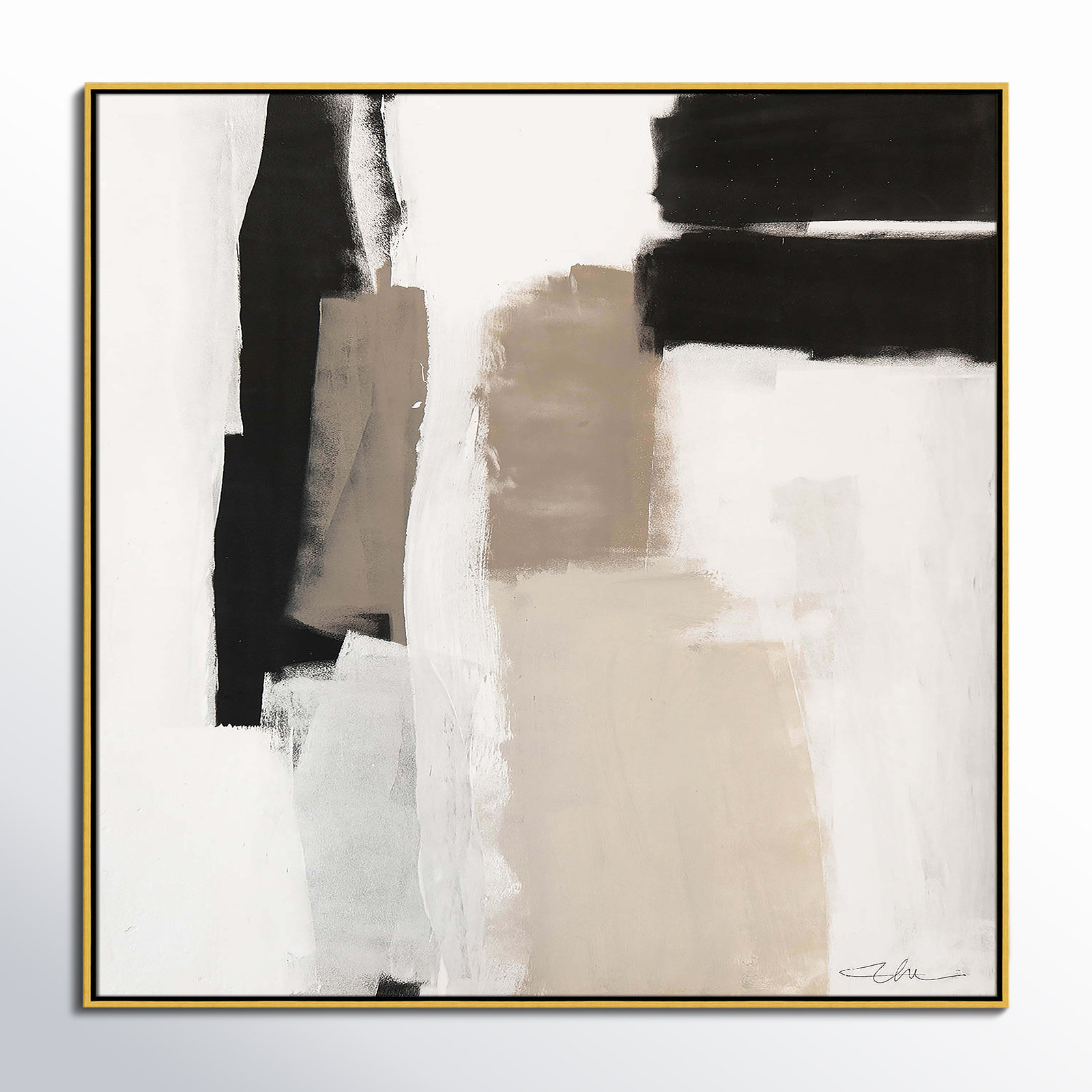 Earth Scapes II Print, Gold Floater Framed, 46.5" H x 46.5" W x 2" D