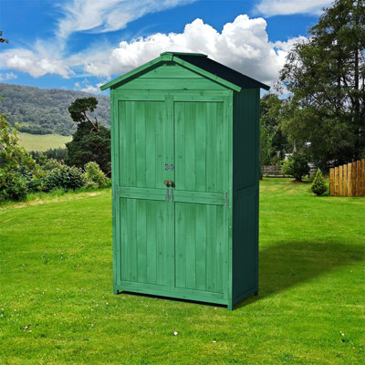 Outdoor 35.6"X 18.1"X 66.15" L Wood Storage Shed