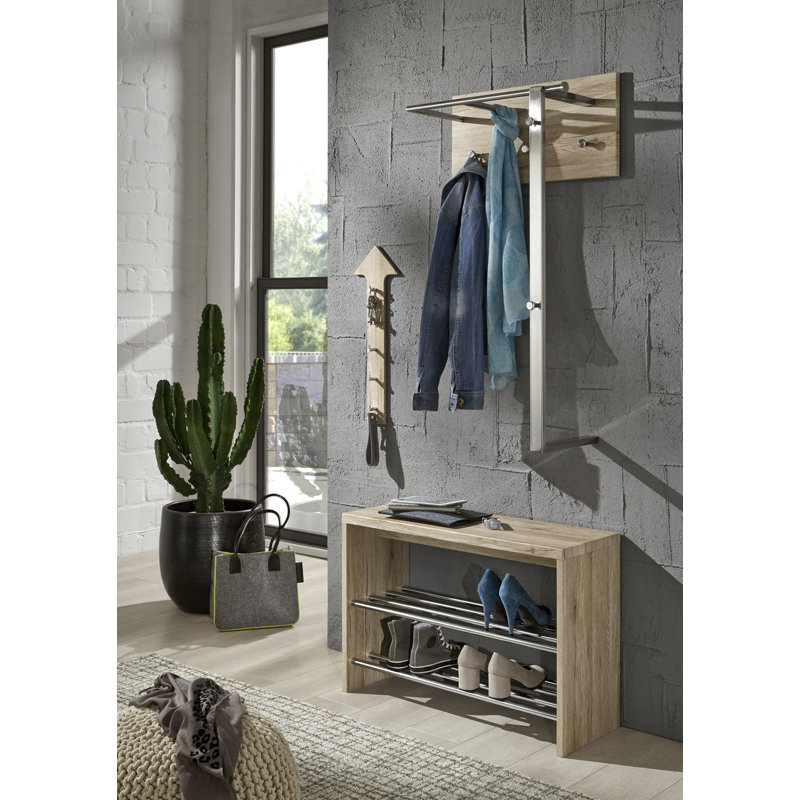 Wall Mounted Coat Rack, San Remo Oak