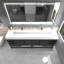 Finition du meuble-lavabo sur pied simple 84 po Jessica / Base: Chêne teck-72495652