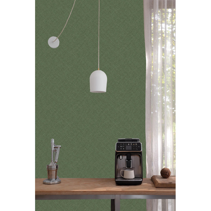 Rouleau de papier peint uni L 33 pi x l 21 po Mashud, Vert