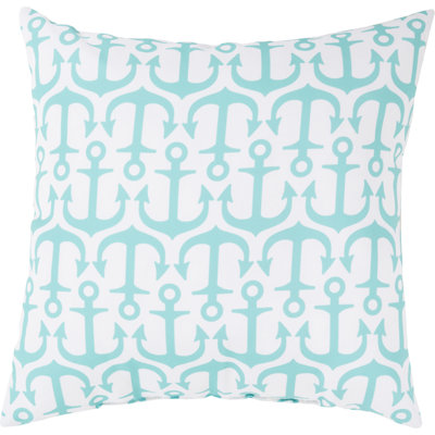 Rain Traditional Anchor Indoor/Outdoor Throw Pillow