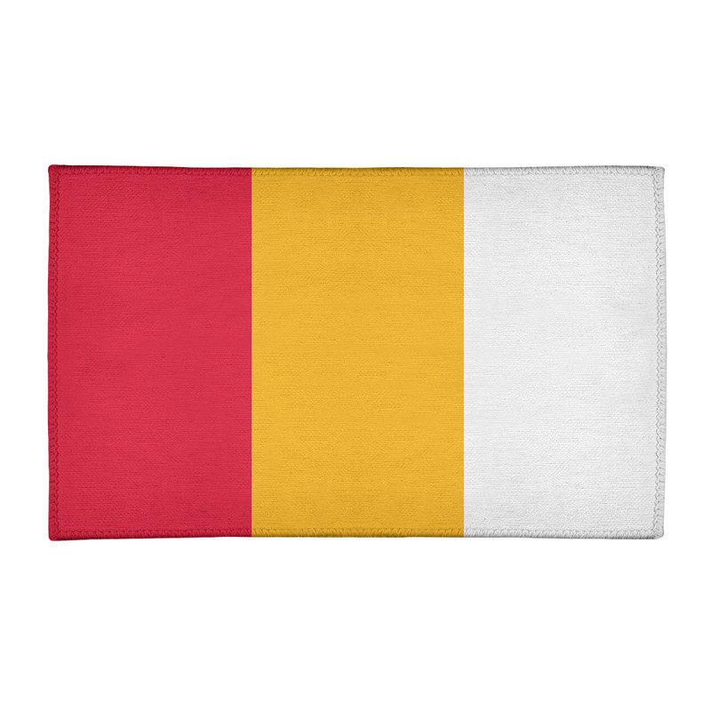 Tapis en poly à rayures de football kansas city, Rectangle 4 pi x 6 pi