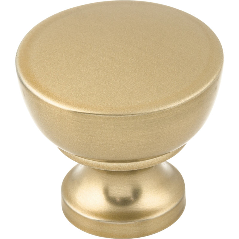 Bergen 1 1/4" Diameter Mushroom Knob, Gold