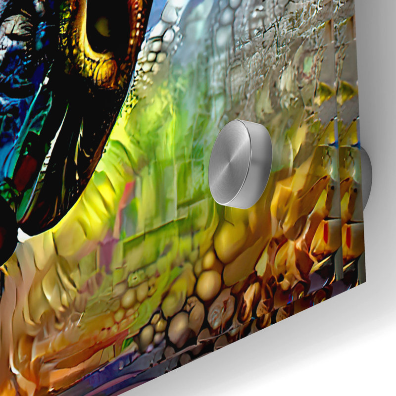 Art mural en verre épique «Zebra» par Pierre Gavidia, 36 po x 36 po, H 36 po x l 36 po