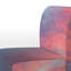 Fauteuil de chambre moderne rembourré en velours Brechta Vibrant Curve Design II-88109607