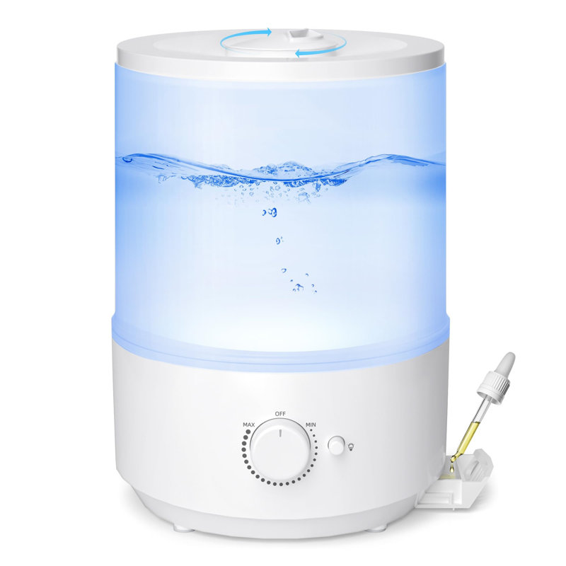 White 3L Cool Mist Humidifier with Oil Diffuser and Night Light