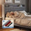 Structure de lit tapissier avec 2 pieds de lit et plateforme de rangement Avelyn-1851625660-1851625658