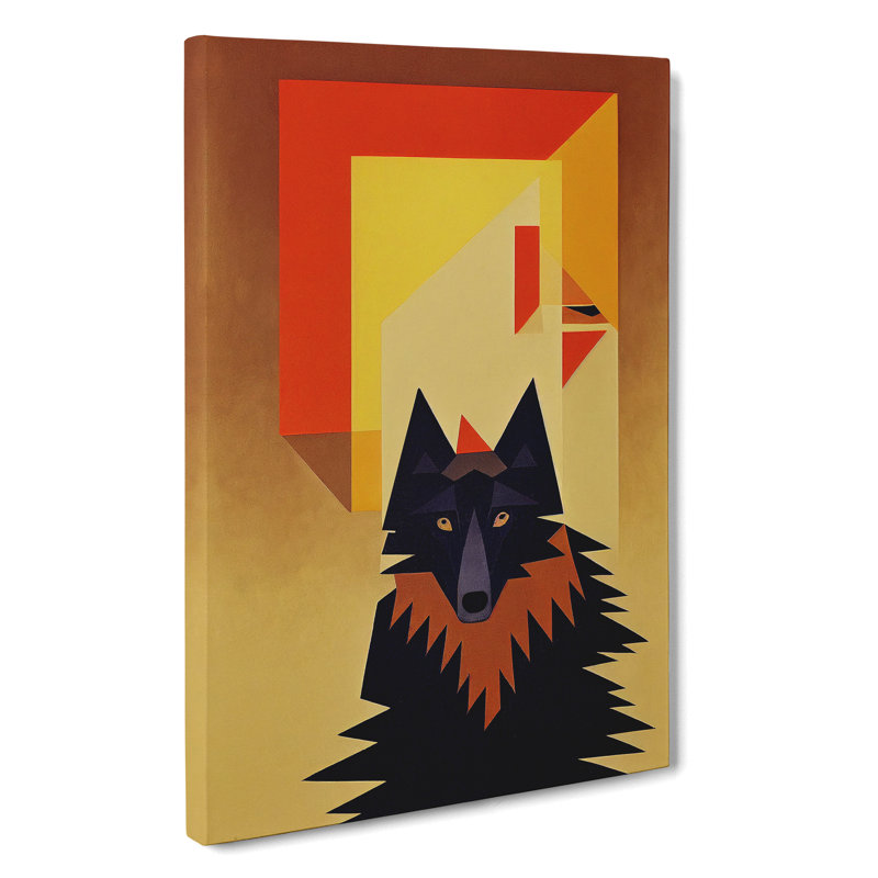 Wolf Art Abstract No.3 - Print, No Matte, 50cm H x 35cm W, Wrapped Canvas