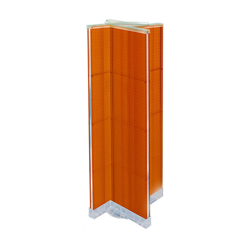 Présentoir de plancher en pin sur une base pivotante. Support à roulettes. Taille du panneau: l 16 po x H 60 po