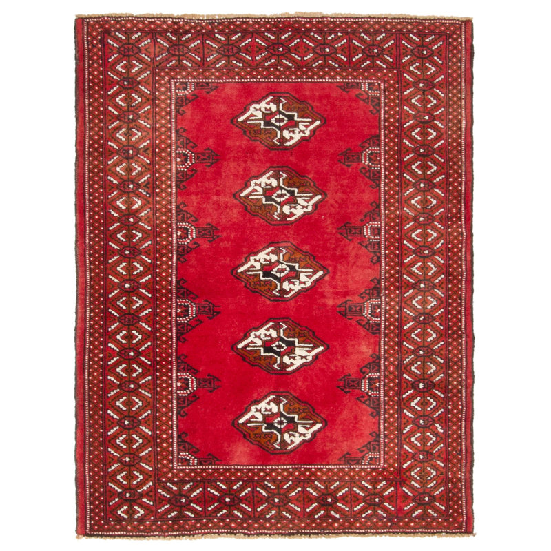 Tapis rouge Baluch 3 pi 4 po x 4 pi 4 po