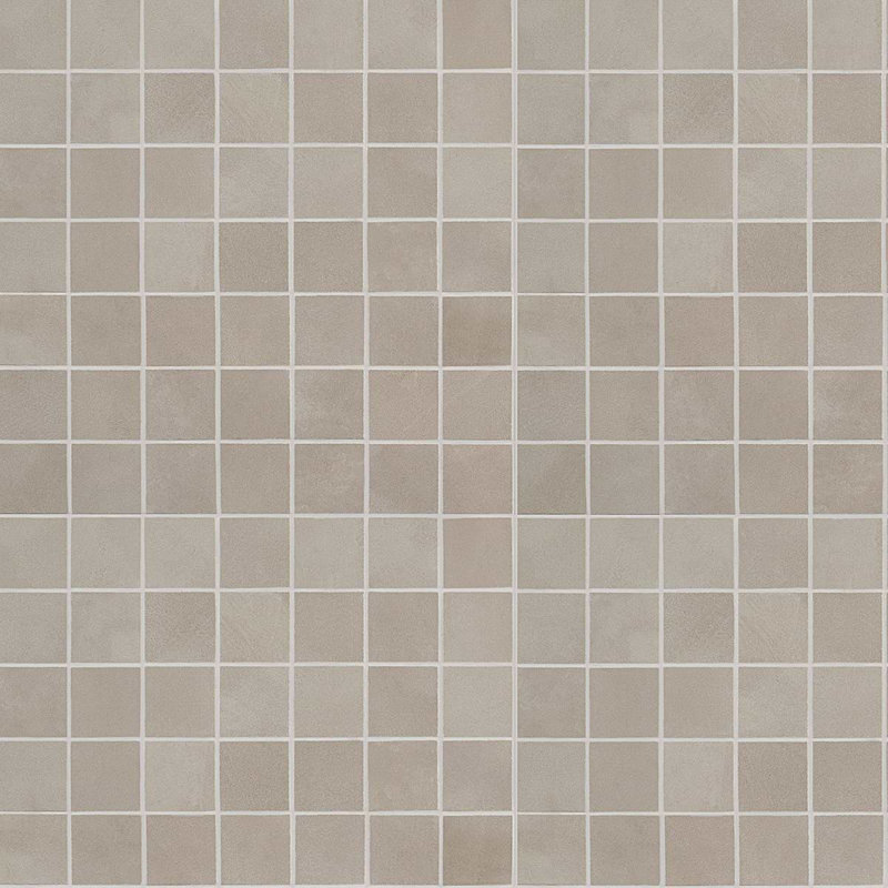 Clay Grace Red 2X2 Matte Porcelain Mosaic, Trust Gray