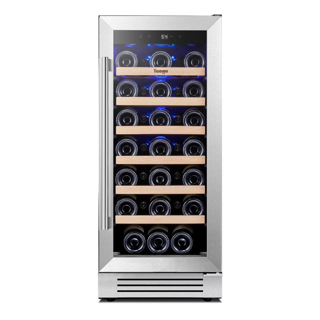 Yeego 15'' 33 Bottle Built-in Single Zone Freestanding Wine Refrigerator Yeego