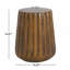 Table d'appoint d'extérieur d'intérieur - Table de bout durable de style souche d'arbre pour patio, jardin, salon, hauteur 16,61 po, finition grain de bois brun