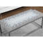 Table basse, accent, cocktail, rectangulaire, salon, L 42 po, carrelage bleu, métal gris, transitionnel-680608762