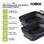 Tower T843091 Air Fryer Trays, Set of 2 Reusable Silicone Liners, Suitable for Most Dual Basket Air Fryers 4 Litres & Above including Tower Vortx and Ninja Foodi, Non-Stick Dishwasher Safe-133949129
