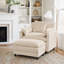 Fauteuil d'appoint moderne en chenille de 100 cm avec repose-pieds, fauteuil de lecture club pour salon ou chambre-1974045213