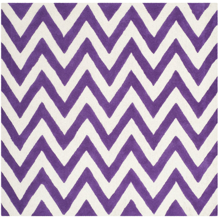 Sanyla Hand Tufted Wool Chevron Rug