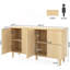 Buffet 59,74 "moderne en noyer avec rangement-1560566733