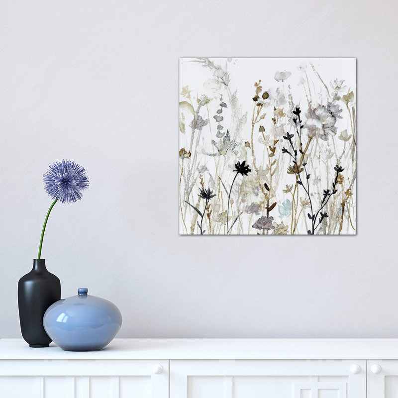 Wildflower Mist II - Print on Canvas, 30.48 cm H x 30.48 cm W, Wrapped Canvas