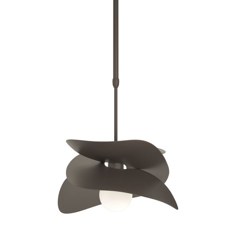 Hibiscus 1 - Bulb 12.9" H Outdoor Pendant, Coastal Black, Multiple: 15.5" - 45.5"