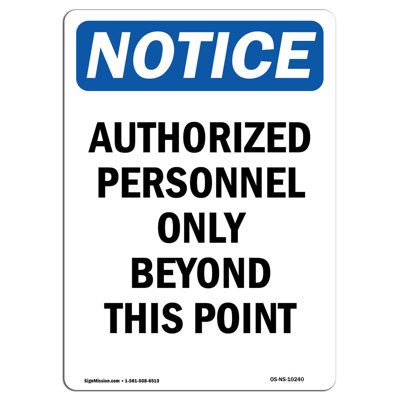 Authorized Personnel Only Beyond Sign