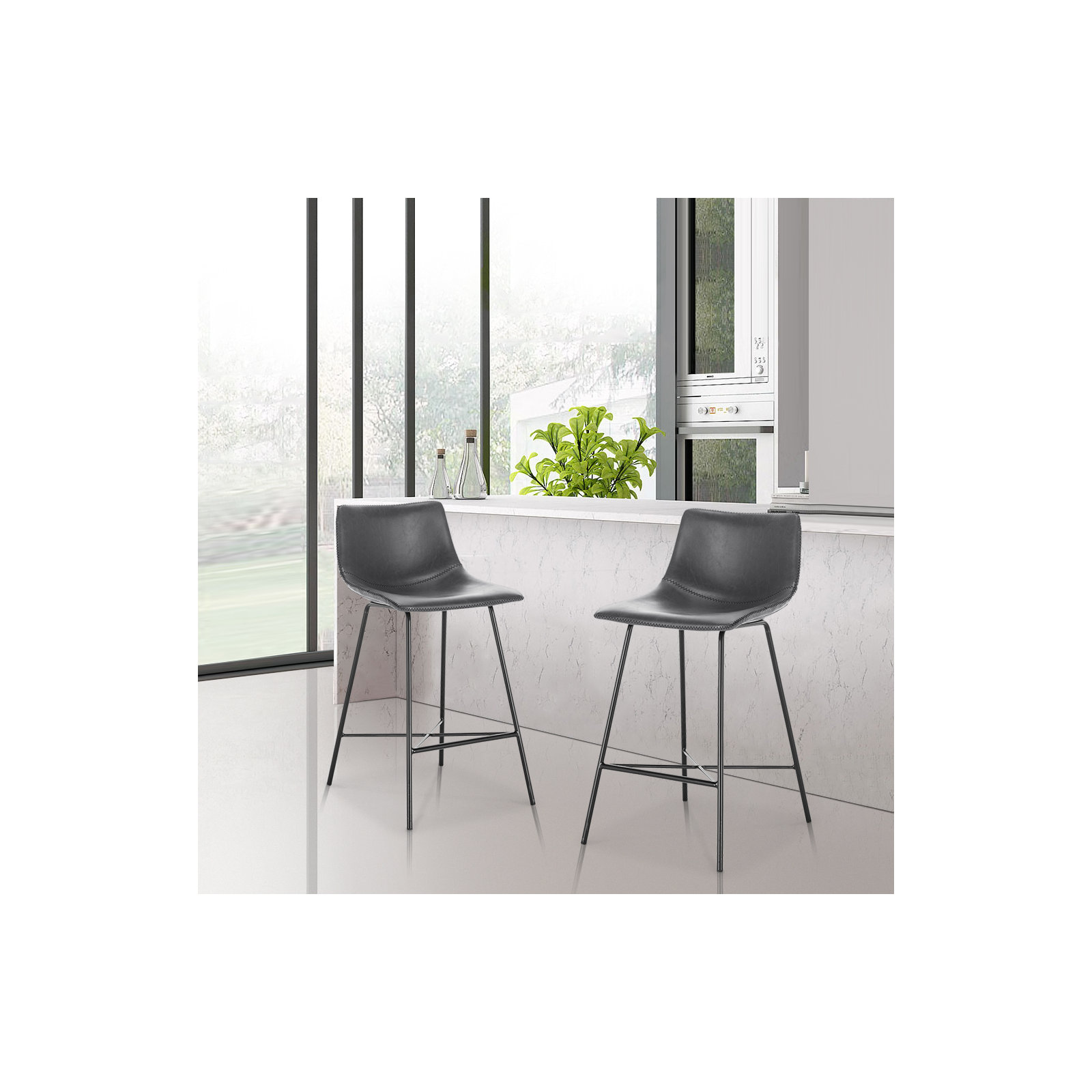 Paxton 24" Counter Height Stool, Gray