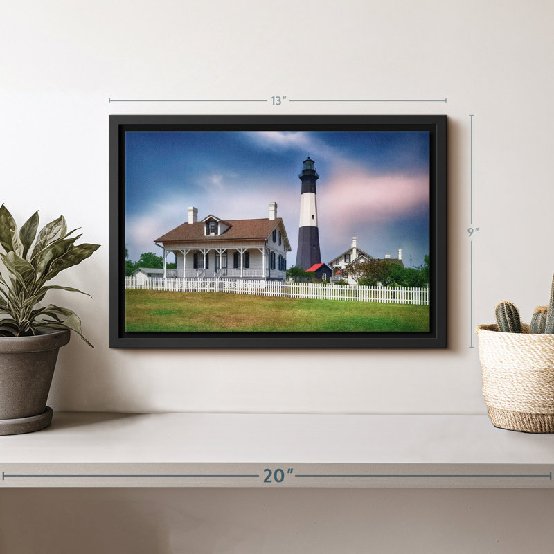 Impression sur toile Tybee Island L Phare Savannah Beach, H 9 po x l 13 po