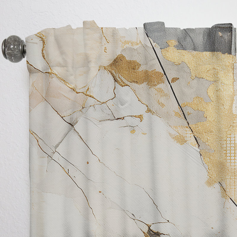 Balbo Black Twilight Dream Abstract Collages II - Collages Curtain - Velvet Room Darkening - 1 panel, 52" W x 120" L