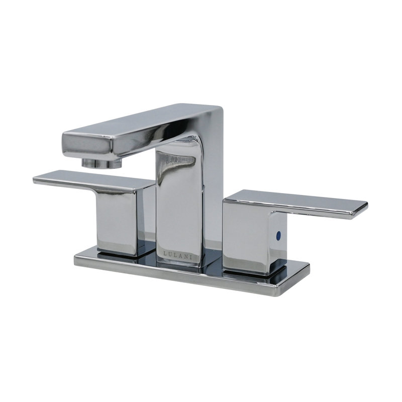 Lulani Centerset Bathroom Faucet with Drain Assembly, Chrome