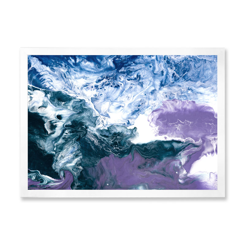 «Blue and Violet», impression sur toile, H 34 po x l 44 po x P 1,5 po, Cadre photo blanc