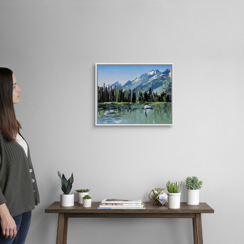 Reproduction d’art sur toile, "grand tetons National Park" par David Shingler, H 18 po x l 22 po x P 1,75 po, Cadre blanc