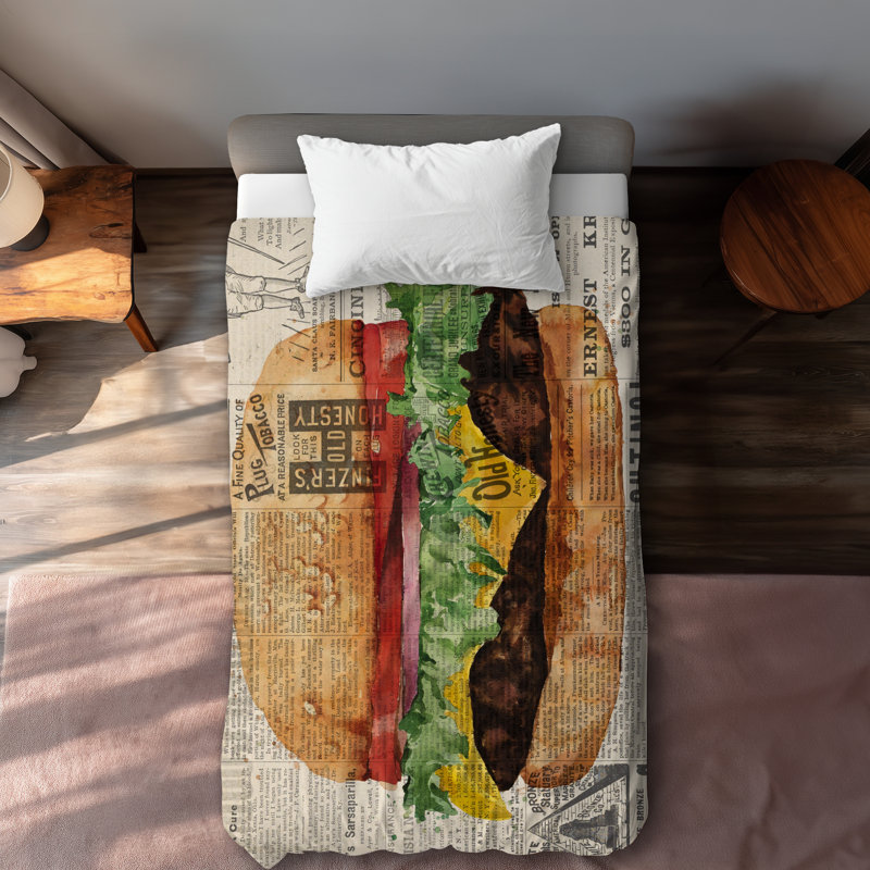 Vintage Style All Dressed Cheeseburger Duvet Cover | Home Decor