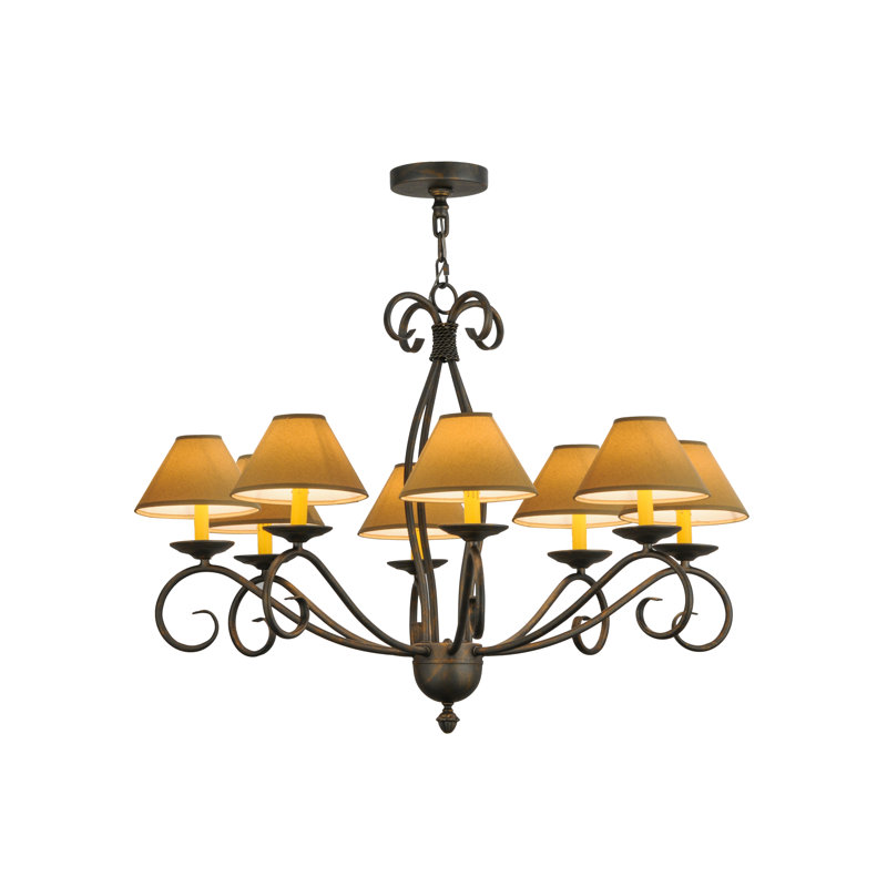 Lustre classique 8 lumières ombrées Grissom