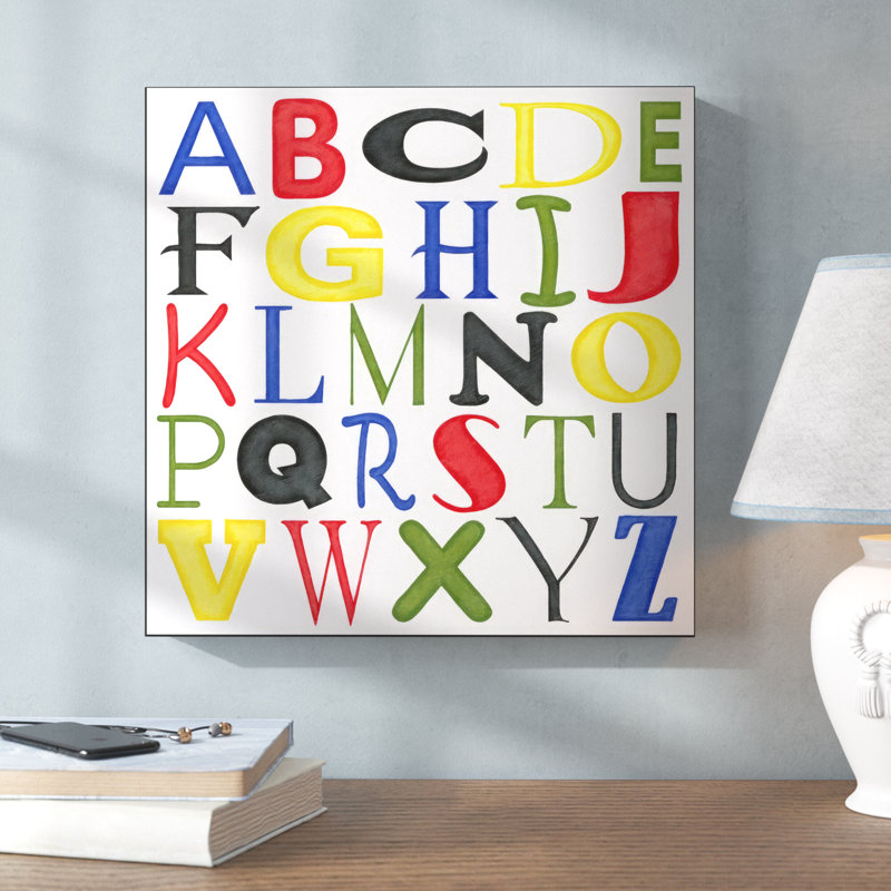 «Kids Room Letters», art sur toile, H 18 po x l 18 po x P 2 po