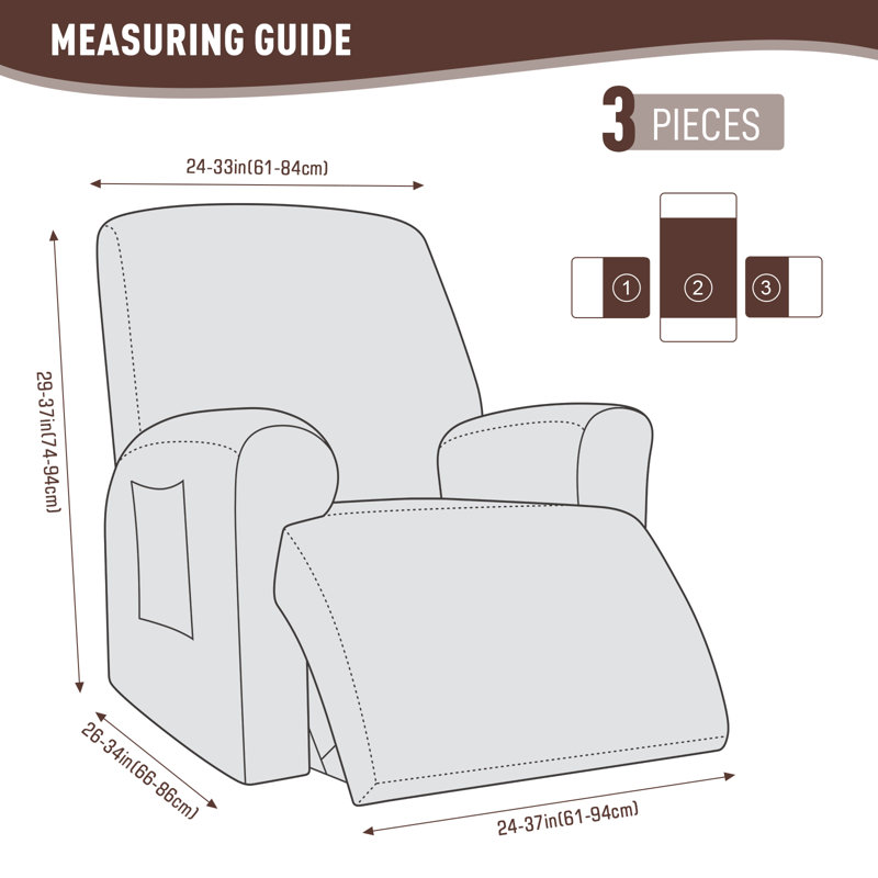 Housse pour fauteuil inclinable avec poches Wald, Soufflé