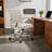 Mulkey Ribbed Faux Leather Mid-Back Office Chair, Mid Century Ergonomic Executive Desk Chair-1848672389