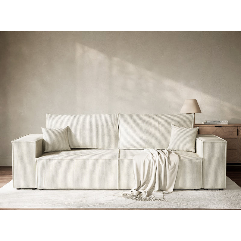 3 Seater Reclining Sofa, Cream