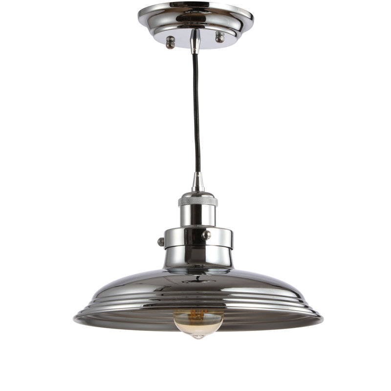 Luminaire suspendu simple à 1 lumière Vickie, Chrome