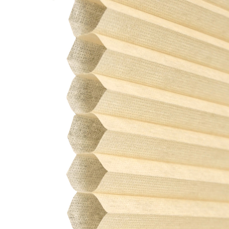 Pure Blackout Honeycomb Pleated Blind, Cream, 60 cm W x 130 cm H