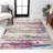 Lasley Contemporary POP Modern Abstract Brushstroke Cream/Pink Rug-1811984675