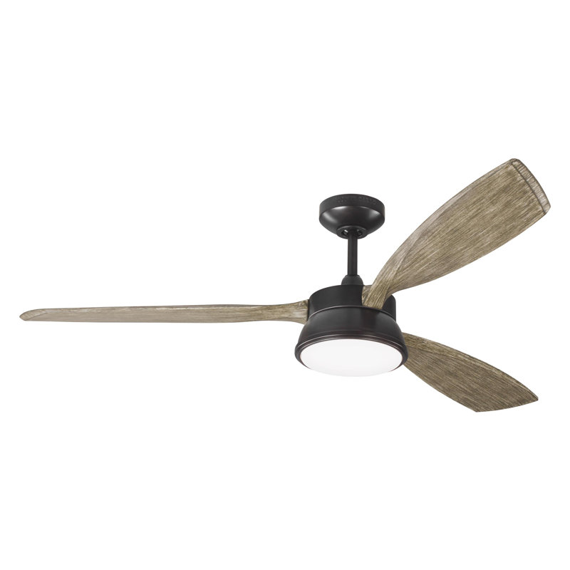 Destin Downrod Ceiling Fan, Black with Aged Pewter Blades