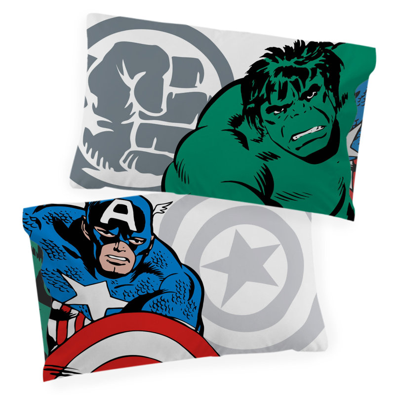 Marvel Comics Avengers Comic Cool 100% Cotton Double Bed Set (3 Pc)