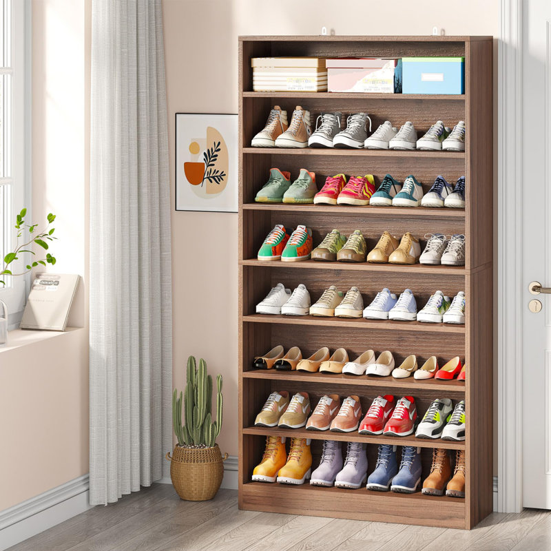 Armoire de rangement à chaussures Teneya, Brun