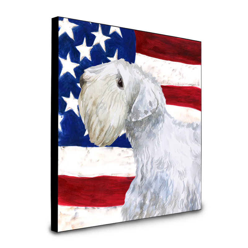 Panneau mural patriotique art Double Down, Sealyham Terrier