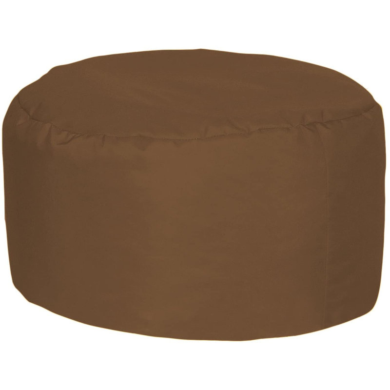 Polyester Outdoor Friendly Refillable Classic Bean Bag, Brown, Beans